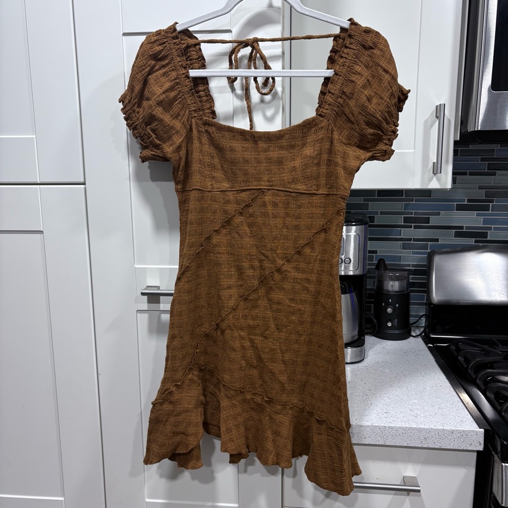 Free People Rust Brown Mini Dress - Picture 5 of 8